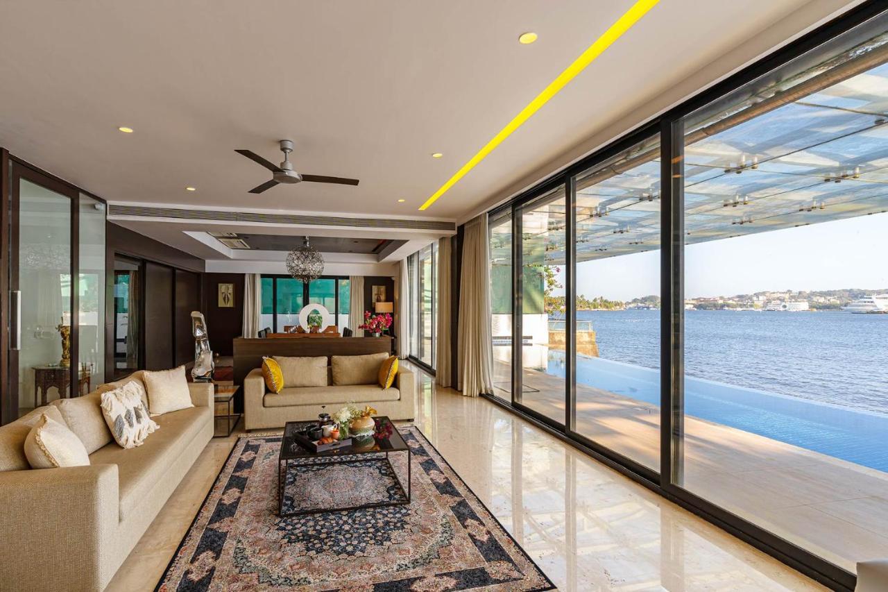 Oceanic Sunsets With River View, Comp Breakfast & Infinity Pool At Stayvista Verem Exterior photo